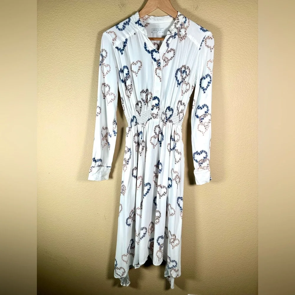 Sandro Paris Jerzy Heart-Motif Midi Dress - Picture 5 of 13